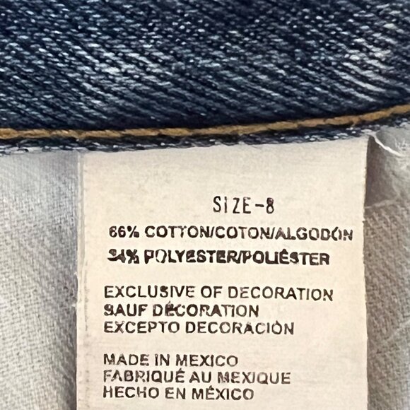 Tommy Hilfiger Women's Blue Denim Cropped Jeans Size 8 Straight Mid Rise Cotton - Picture 6 of 10